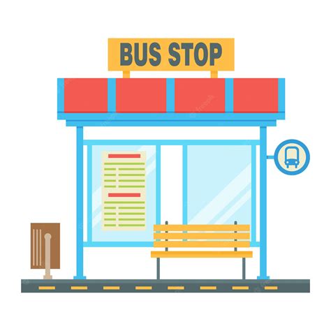 bus stop clipart